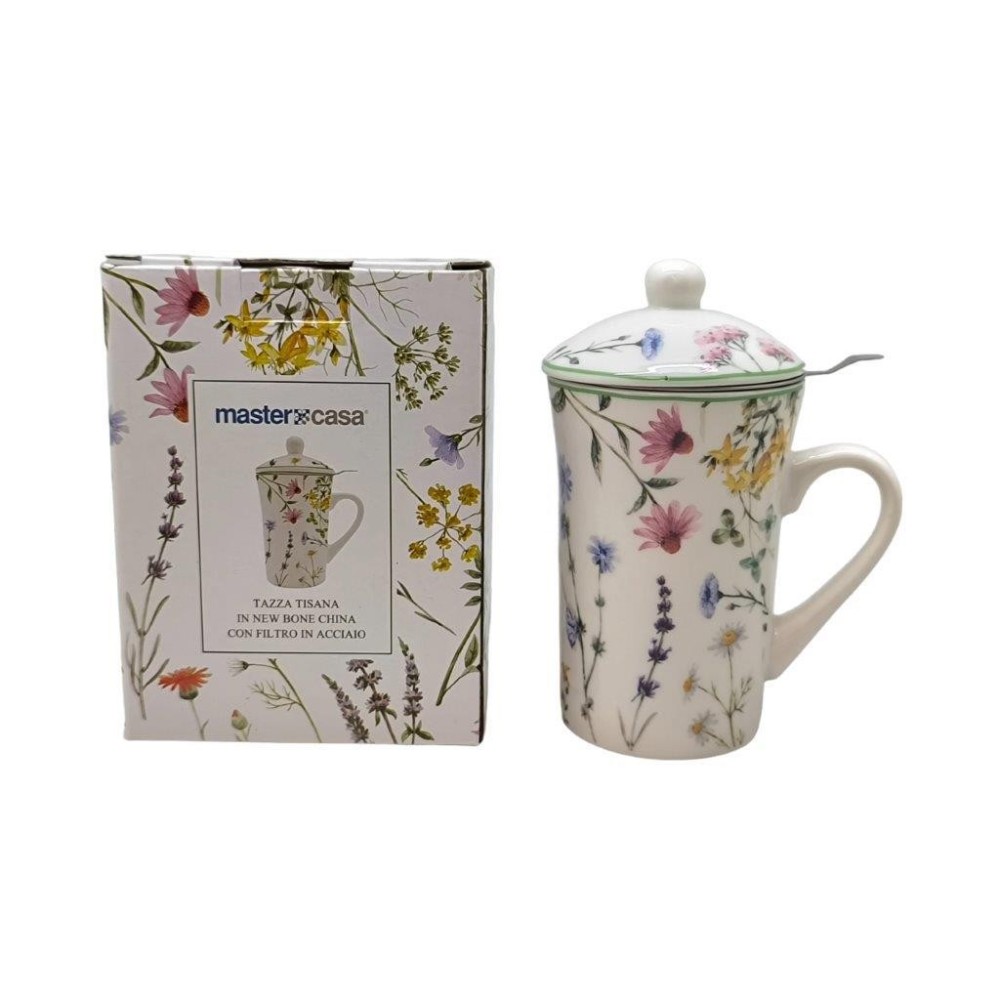 TAZZA TISANA FIORI CFILTRO